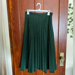 Zara sparkly green midi skirt 💚